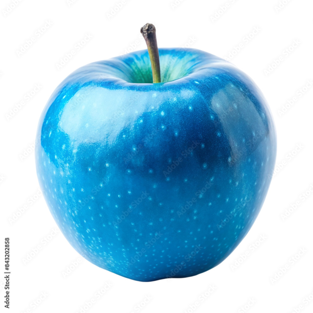 Obraz premium A blue apple Isolated on transparent background