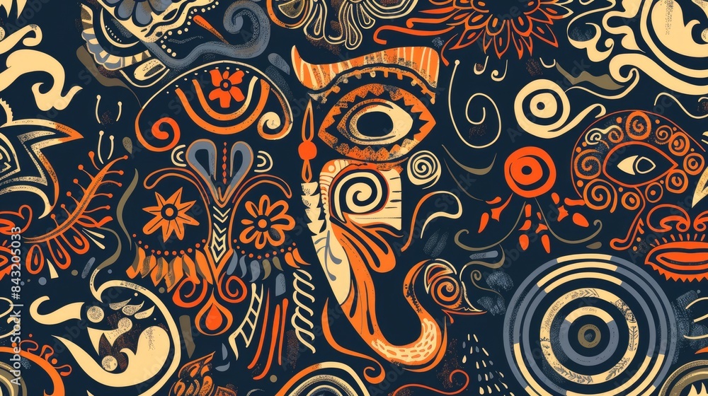 Cultural Prints Seamless Pattern Cultural Prints Seamless Pattern