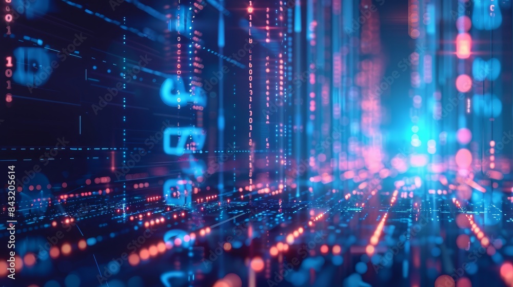 Abstract fintech background depicting technology transformation and innovation Abstract fintech background depicting technology transformation and innovation
