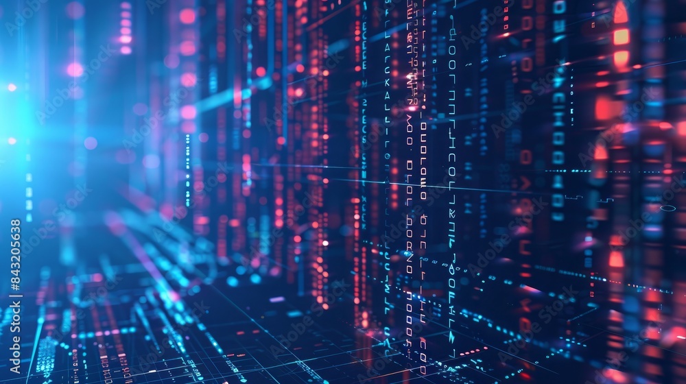 Abstract fintech background depicting technology transformation and innovation Abstract fintech background depicting technology transformation and innovation