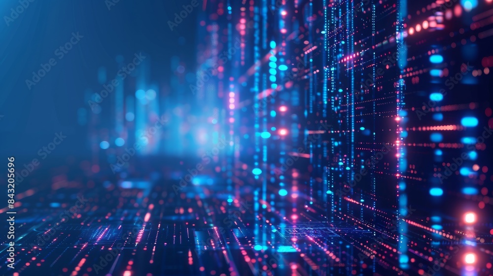 Abstract fintech background depicting technology transformation and innovation Abstract fintech background depicting technology transformation and innovation