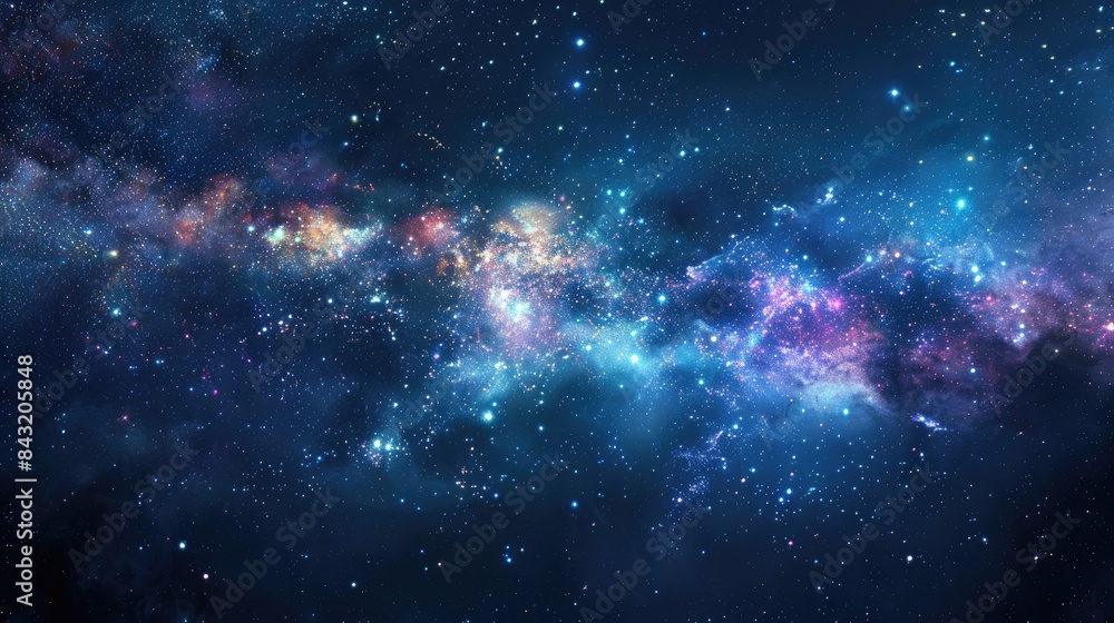 Naklejka premium Starry Sky Milky Way Galaxy