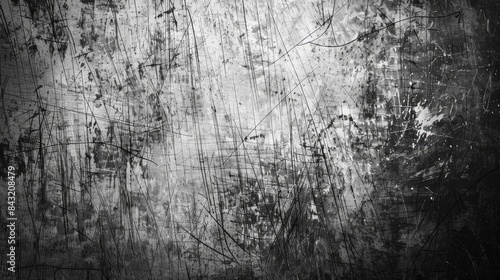 Gray grunge background with scratches, ai