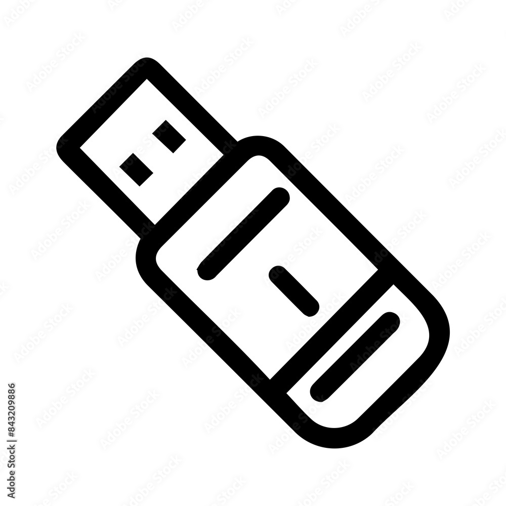 Black silhouette of a USB flash drive, symbolizing data storage and digital technology. Black silhouette of a USB flash drive, symbolizing data storage and digital technology.