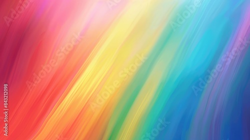 A rainbow is displayed on a computer monitor