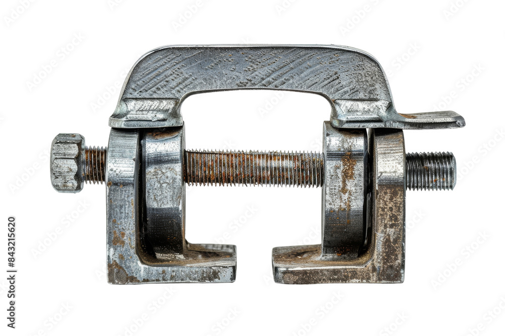 Rusty Metal Clamp with Nut and Bolt Rusty Metal Clamp with Nut and Bolt