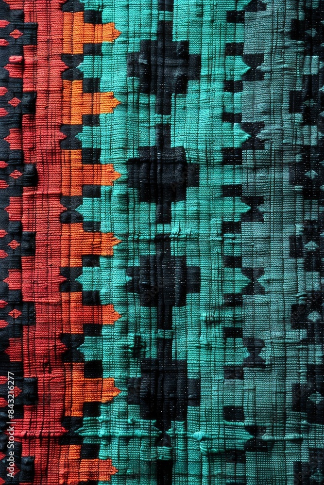 Fototapeta premium Ikat pattern with blurred