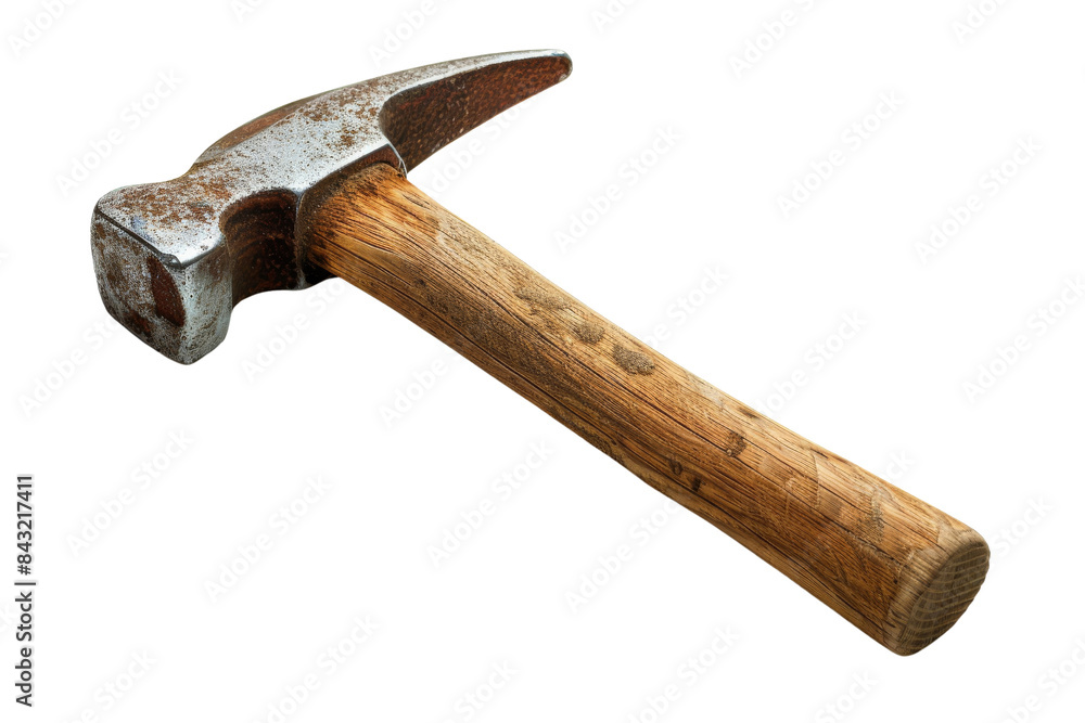 Old Rusty Hammer with Wooden Handle Old Rusty Hammer with Wooden Handle