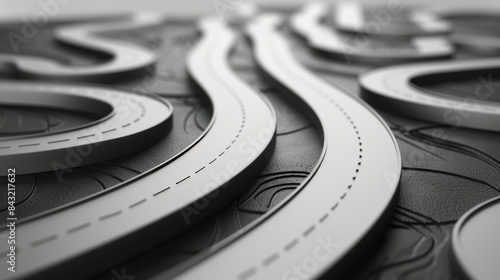 Abstract road design for technology and journey themed designs
