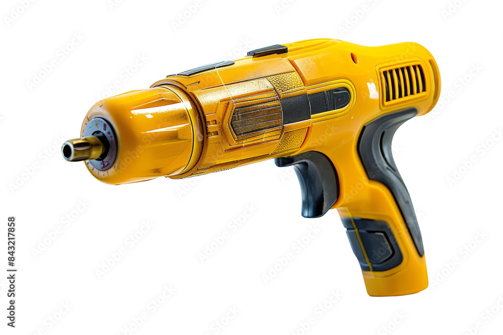 Yellow Cordless Drill isolated on white Background Yellow Cordless Drill isolated on white Background