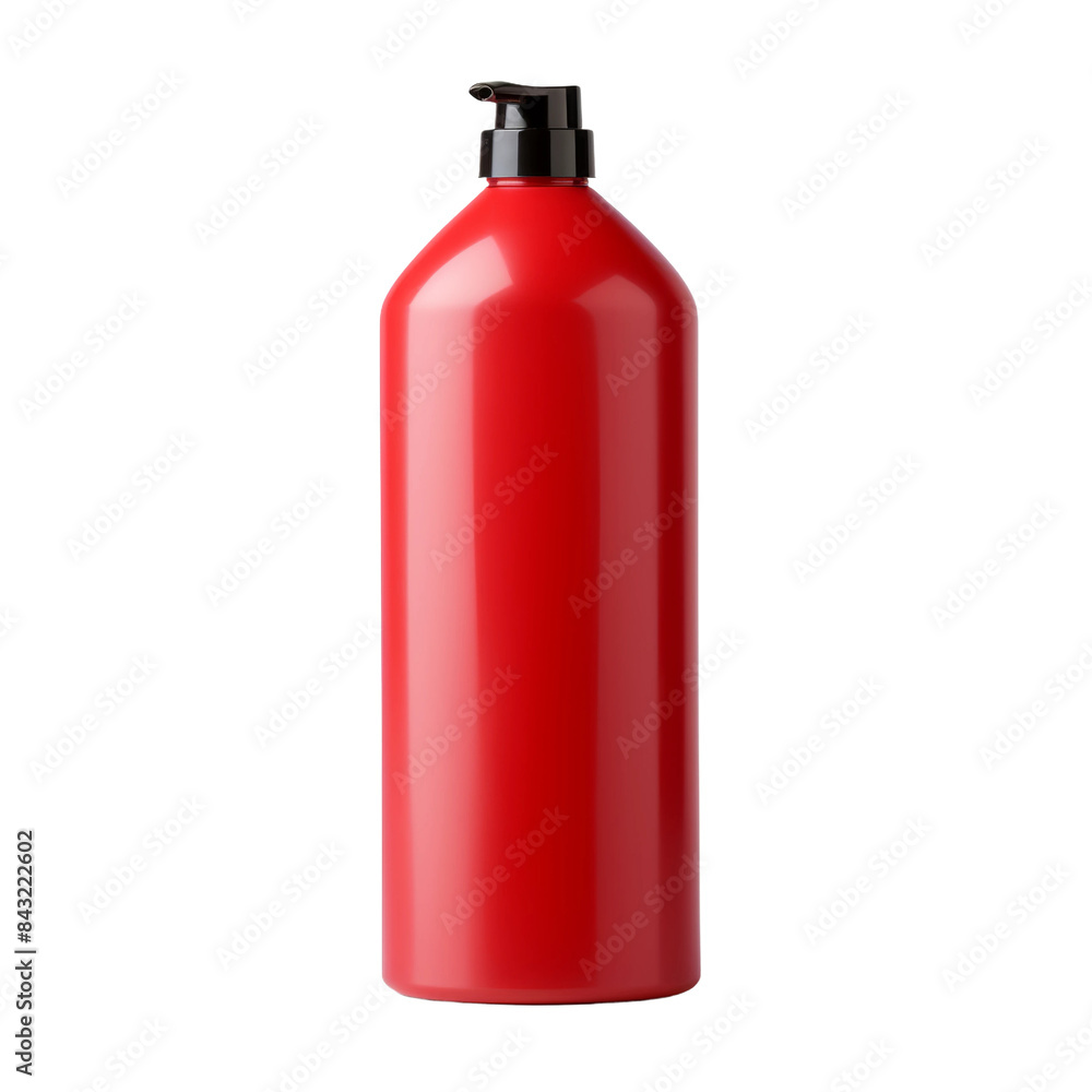 red shampoo bottle isolated on white red shampoo bottle isolated on white