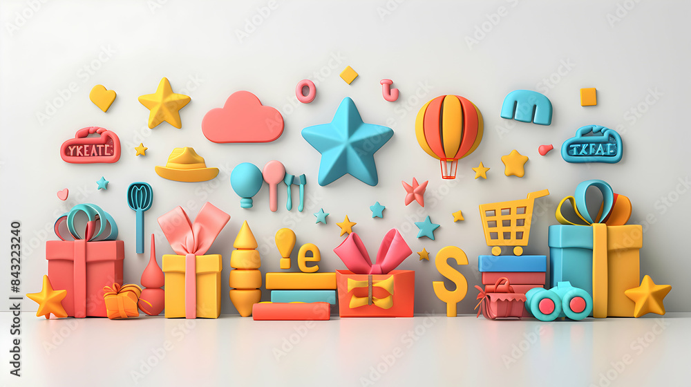 3D Flat Half Year Sale Icon on Blue Background Ideal for Business Plans and Promotional Strategies 3D Flat Half Year Sale Icon on Blue Background Ideal for Business Plans and Promotional Strategies