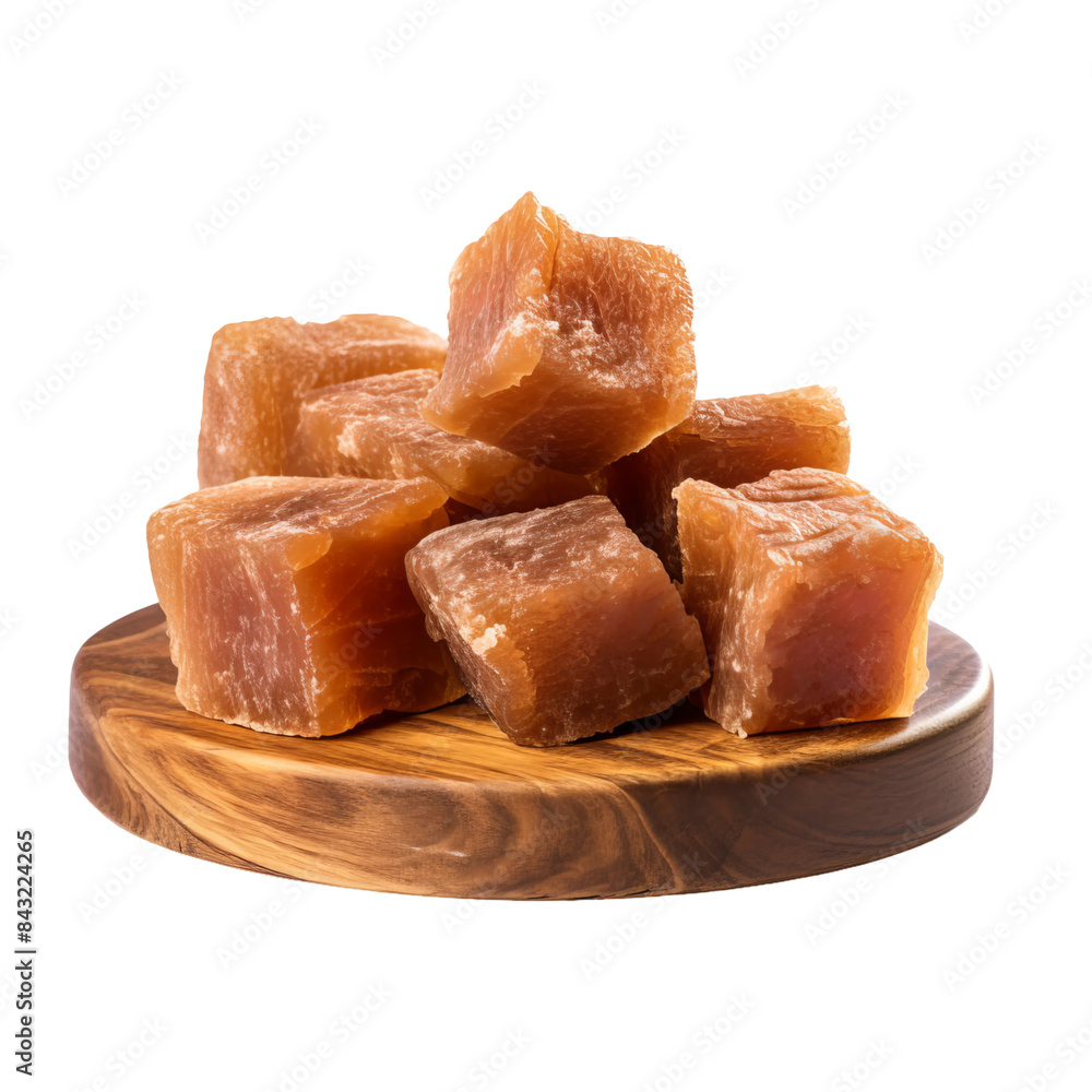 scrapped jaggery isolated on white background scrapped jaggery isolated on white background