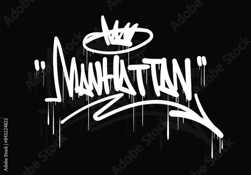 MANHATTAN graffiti tag style design