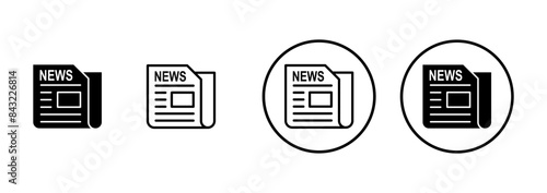 Newspaper icon vector isolated on white background. news paper icon vector