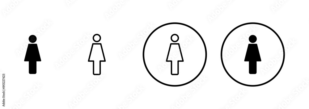 Female icon vector isolated on white background. woman icon vector Female icon vector isolated on white background. woman icon vector