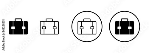 Briefcase icon vector isolated on white background. Briefcase vector icon