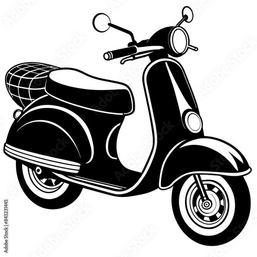 vintage scooter illustration