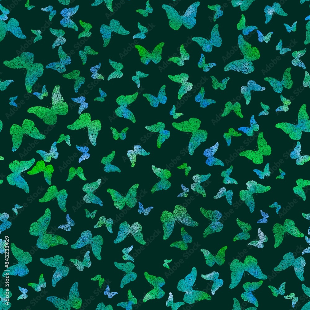 Gradients animals seamless butterfly pattern for fabrics and linens and wrapping