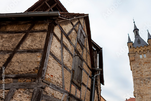 Wall Mural Half Timbering Building In Bad Wimpfen, Baden-Württemberg, Germany