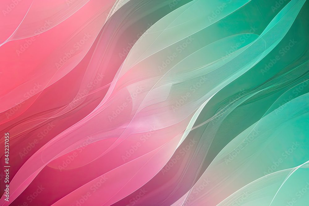 Abstract pink and green background with flowing lines creating a dynamic and elegant design Abstract pink and green background with flowing lines creating a dynamic and elegant design