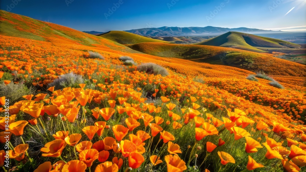 California Wild Poppies Blanket California Wild Poppies Blanket