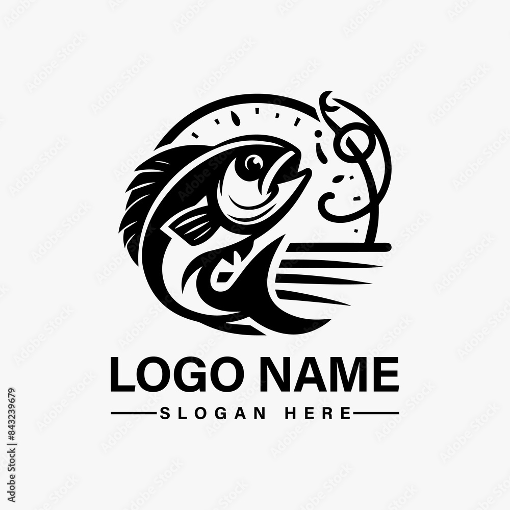 Fishing hunting vector logo Fishing hunting vector logo