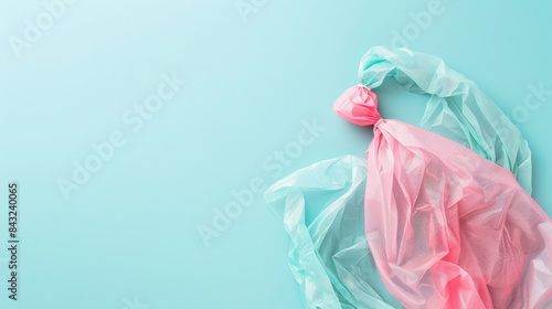 Wallpaper Mural sheer pink fabric crumpled on light blue background illustrating textile and fashion design Torontodigital.ca