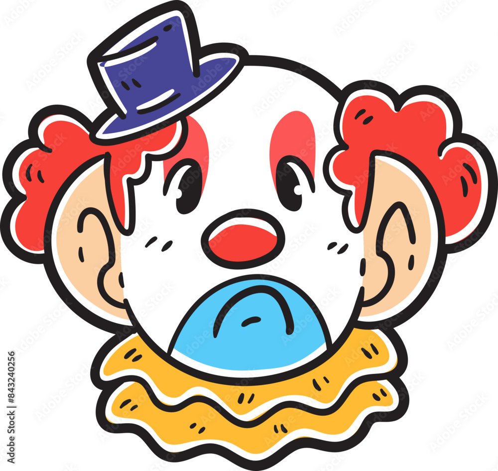 Obraz premium Hand-drawn head of clown