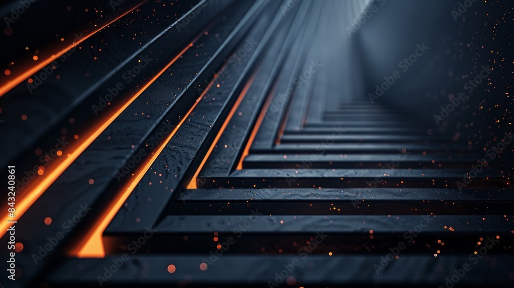 Geometric patterns of glowing lines against a pitch-black background. Geometric patterns of glowing lines against a pitch-black background.