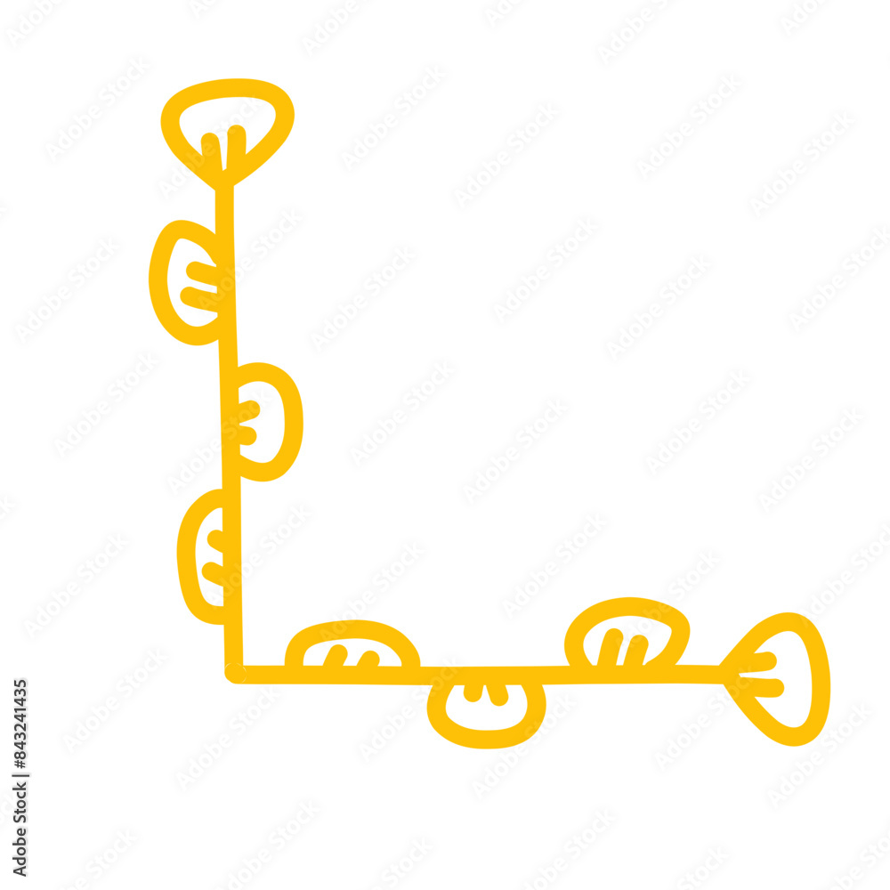 Naklejka premium golden floral corner