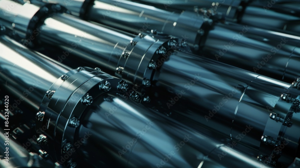 Industrial steel pipes for technology or industrial design Industrial steel pipes for technology or industrial design