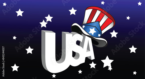 UNCLE SAM HAT, AMERICAN SYMBOL, USA