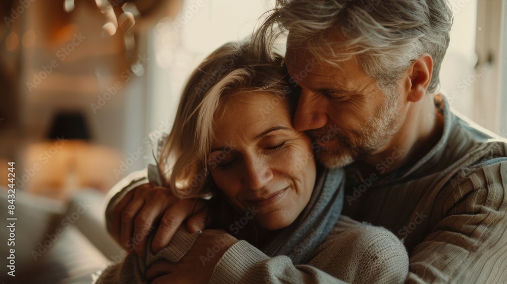 close-up portrait of a happy senior couple at home, lovestory close-up portrait of a happy senior couple at home, lovestory