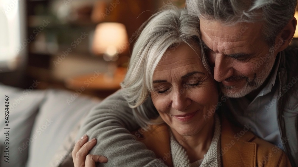 close-up portrait of a happy senior couple at home, lovestory close-up portrait of a happy senior couple at home, lovestory