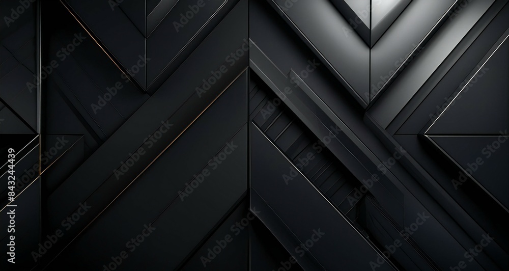 Sleek black backdrop adorned with shapes. Abstract background. High Resolution. Sleek black backdrop adorned with shapes. Abstract background. High Resolution.