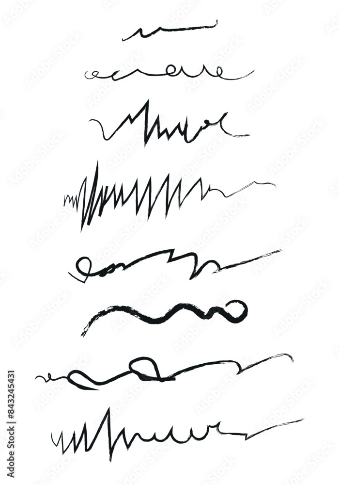 Doodles with charcoal pencil texture. Vector illustration Doodles with charcoal pencil texture. Vector illustration