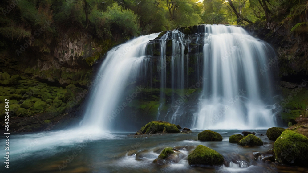 Fototapeta premium Cascada en medio del bosque