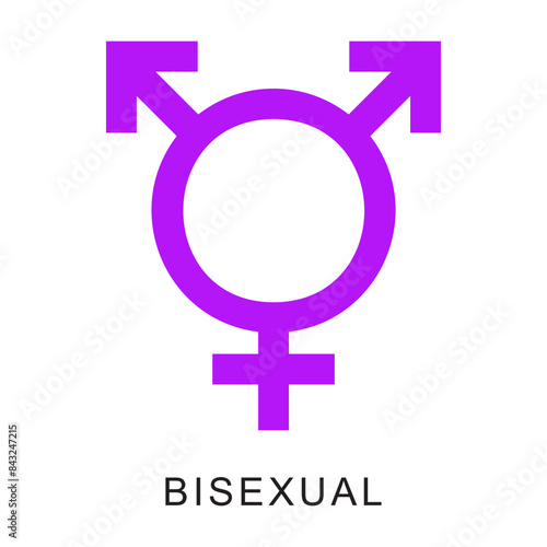 Gender symbols on a white background. Sexual orientation signs collection. Vector illustration flat design. Simple thin line icon design. Gender and sexual identity. LGBT symbol. Signify gender. Pride