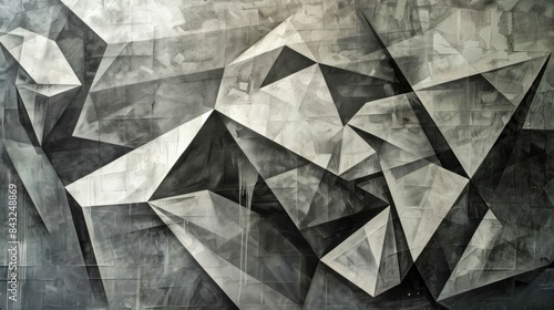 Wallpaper Mural Abstract geometric design as part of wall decoration Torontodigital.ca