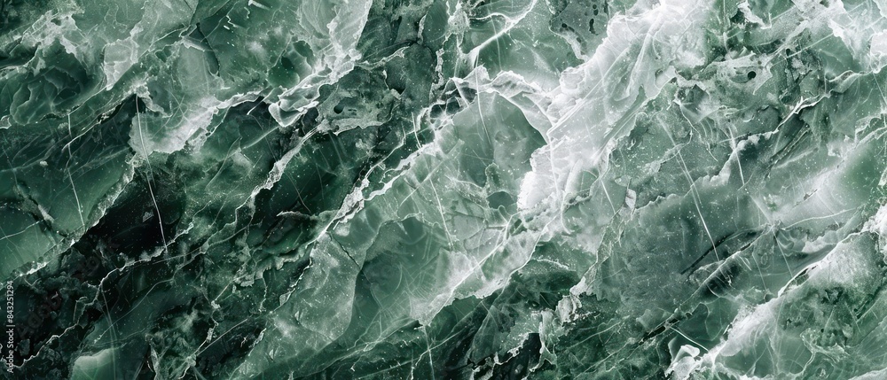 Fototapeta premium green colored granite pattern with light gray