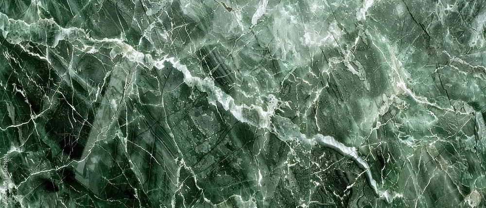 Fototapeta premium green colored granite pattern with light gray