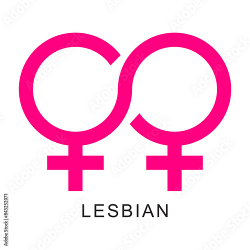 Gender symbols on a white background. Sexual orientation signs collection. Vector illustration flat design. Simple thin line icon design. Gender and sexual identity. LGBT symbol. Signify gender. Pride