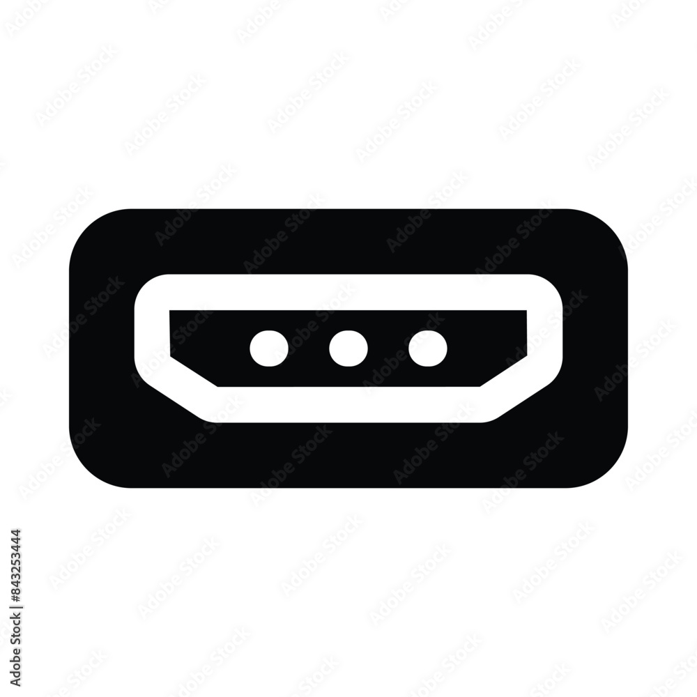 Simple Usb Port glyph icon. The icon can be used for websites, print templates, presentation templates, illustrations, etc Simple Usb Port glyph icon. The icon can be used for websites, print templates, presentation templates, illustrations, etc