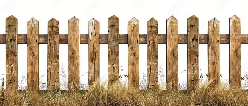 fence stands alone against a white backdrop, highlighting its role as a boundary marker fence stands alone against a white backdrop, highlighting its role as a boundary marker