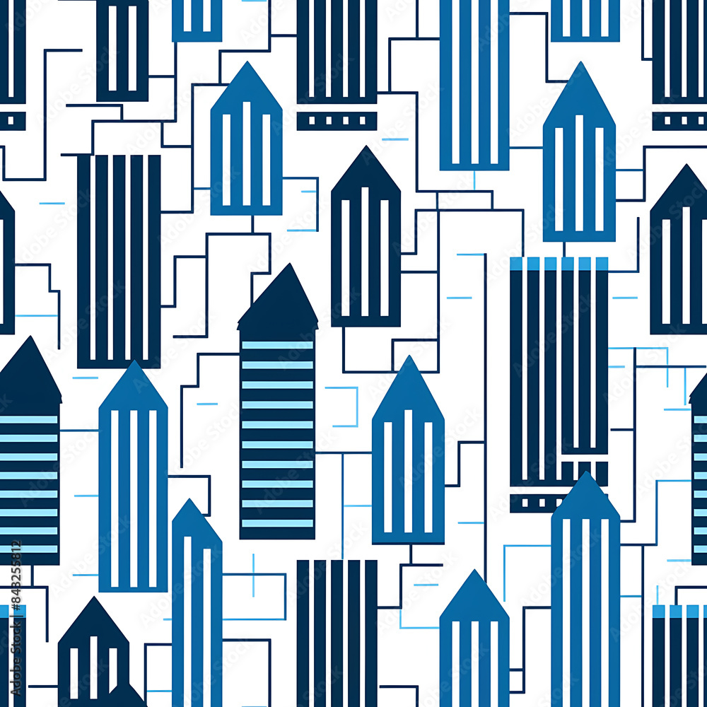 Skyscraper line drawing, seamless pattern, the simple beauty of backgrounds for graphics Skyscraper line drawing, seamless pattern, the simple beauty of backgrounds for graphics