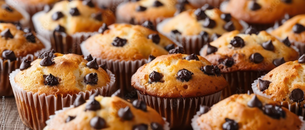 Muffins fresh out of the oven, with crispy tops and soft, moist centers, ready to be enjoyed Muffins fresh out of the oven, with crispy tops and soft, moist centers, ready to be enjoyed