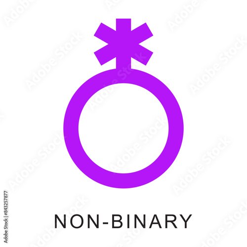 Gender symbols on a white background. Sexual orientation signs collection. Vector illustration flat design. Simple thin line icon design. Gender and sexual identity. LGBT symbol. Signify gender. Pride