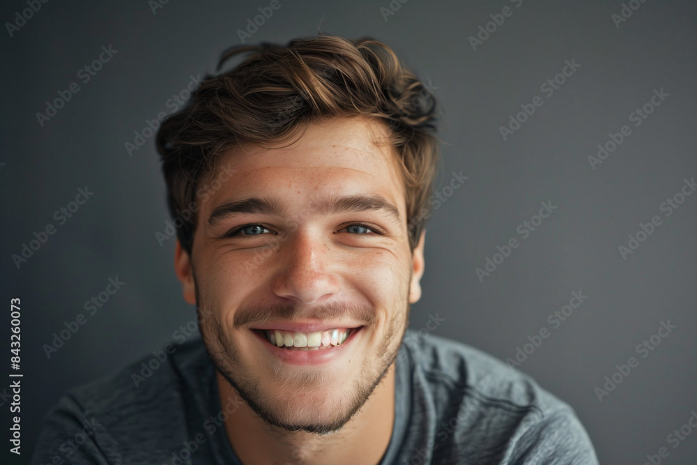 Portrait of a smiling joyful handsome man. High quality photo Portrait of a smiling joyful handsome man. High quality photo