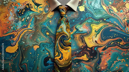 Starry night tie design for men's fashion and decor